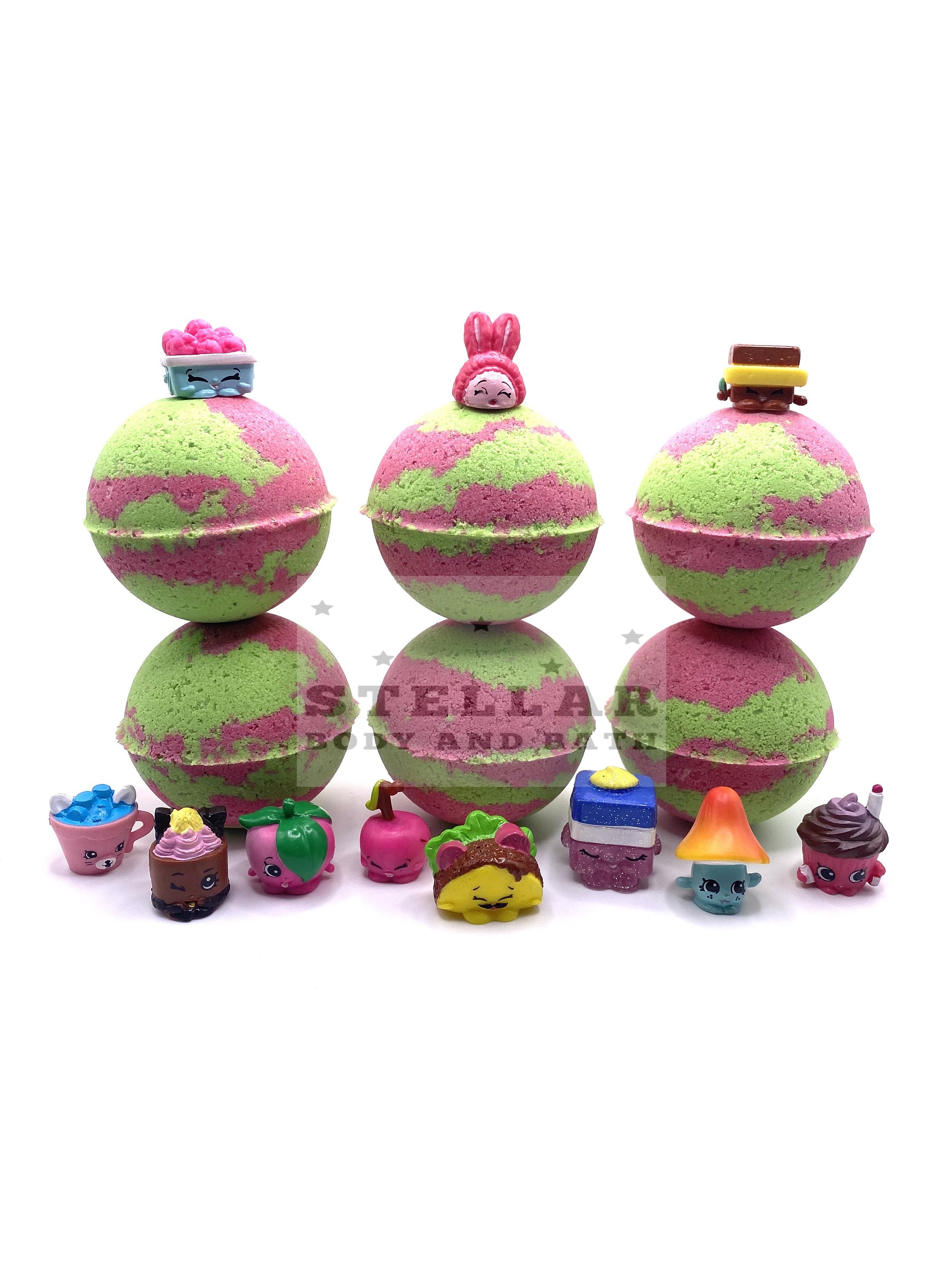 6 Bath Bombs with Shopkin Toys – RELAXCATION