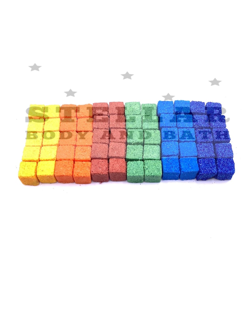 Rainbow Bath Bomb Embeds - (Heavy Dye Load) image 4
