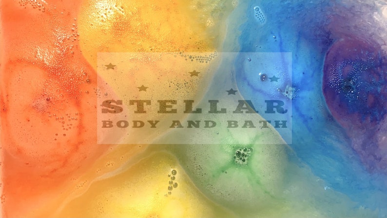 Rainbow Bath Bomb Embeds - (Heavy Dye Load) image 3
