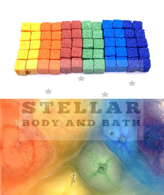 Rainbow Bath Bomb Embeds - (Heavy Dye Load)