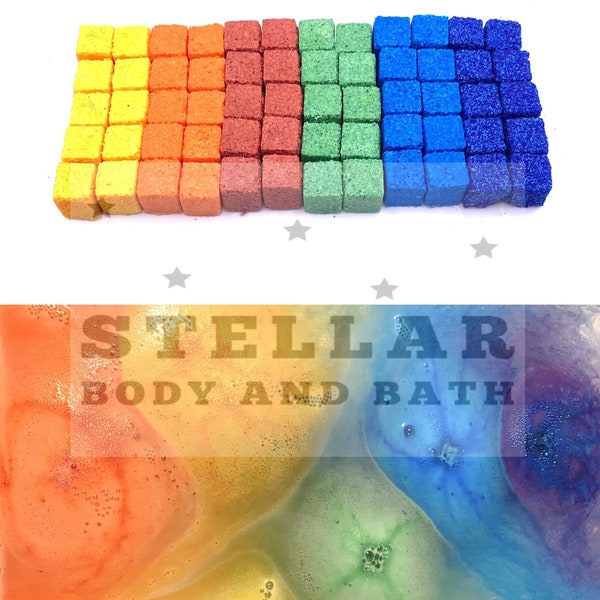 Rainbow Bath Bomb Embeds - (Heavy Dye Load)