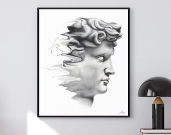 Ilustracja Davida: Rysunek ołówkiem inspirowany Michałem Aniołem