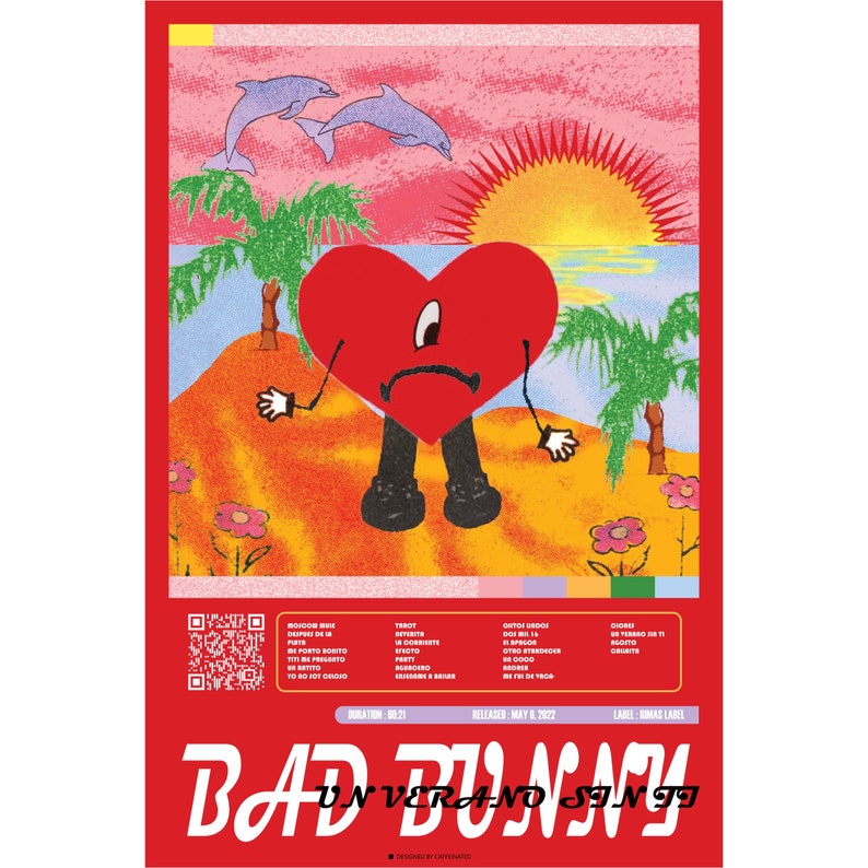 Bad Bunny Un Verano Sin Ti Inspired Poster Art Print 12 X - Etsy UK