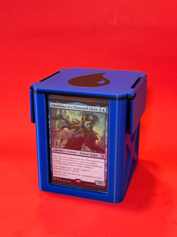 deck box for 100 double sleeved cards Blue Slab Commander MTG Deck Box Fits TCG Deco Box Double Front Display Commander Whether youre at home for a game night or out at a gaming event MTG Deck Box for Commander