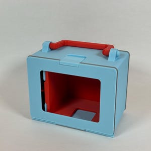 Blue Lunch Box Deck Box with Toploader Display For Magic The Gathering EDH Commander Deck Box MTG Deck Box Fits 100 Double Sleeved Cards TCG
