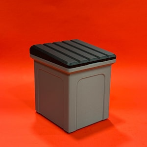 Gray Dumpster Deck Box For Magic The Gathering MTG EDH Commander Custom Deck Box TCG Storage Fits 100 Double Sleeved Tcg Cards