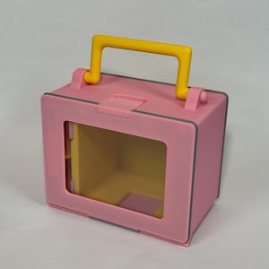 Pink Lunch Box Deck Box with Toploader Display For Magic The Gathering EDH Commander Deck Box MTG Deck Box Fits 100 Double Sleeved Cards TCG