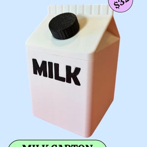 Milk Carton Cow Deck Box For Magic The Gathering MTG EDH Commander Custom Deck Box TCG Storage Fits 100 Double Sleeved Tcg Cards
