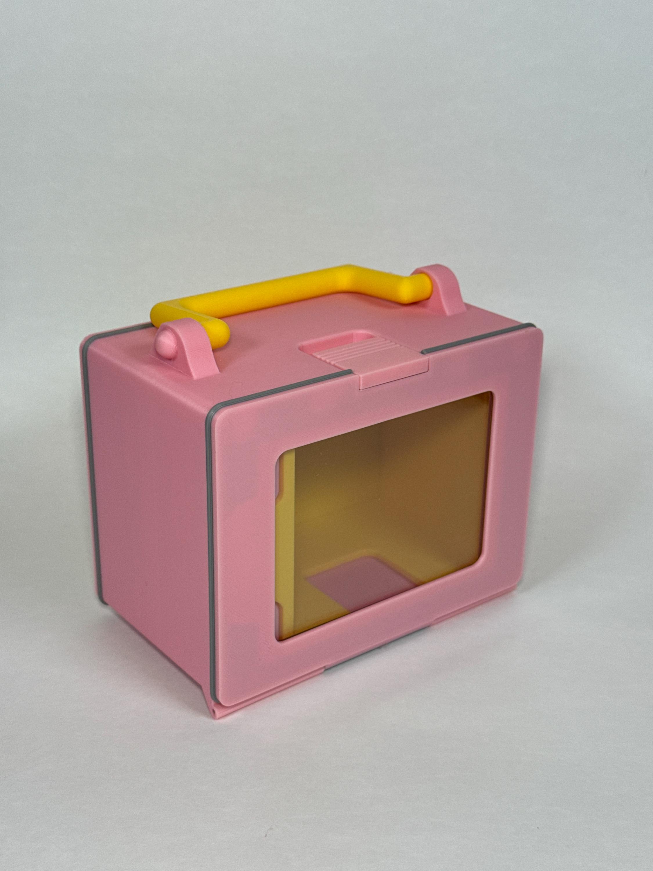 Pink Toploader Box Pink Lunch Box Deck Box With Toploader Display for Magic the Gathering ...