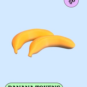 Monkey Banana Tokens For Magic The Gathering MTG EDH Commander Custom Food Token TCG Accessory