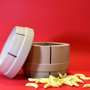 Brown Monkey Barrel Deck Box For Magic The Gathering MTG EDH Commander Custom Deck Box TCG Storage Fits 100 Double Sleeved Tcg Cards