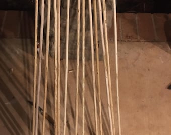 NEW FOR 2024!!!!  12 PK...Straightened, Selfnocked, scraped, and sanded Sourwood shoot shafting for arrows!!