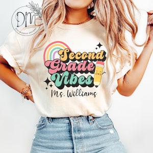 Second Grade Shirt Comfort Colors Second Grade Teacher Shirt Custom Second Grade Tshirt 2nd Grade Team Personalized Teacher 2nd Grade Shirt