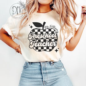 Comfort Colors® Preschool Teacher Shirt Preschool Shirt Custom Preschool Tshirt Preschool Team Personalized Teacher Pre-K Shirt 4K Shirt