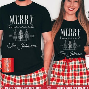 Frst Chrstmas Marred Couples Personalzed Sweatshrts, Matchng
