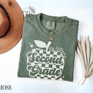 Comfort Colors® Second Grade Teacher Shirt Second Grade Shirt Custom Second Grade Tshirt 2nd Grade Team Personalized Teacher 2nd Grade Shirt