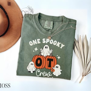 Comfort Colors® Occuaptional Therapy Halloween Shirt Halloween OT Crew Shirt Spooky Occupational Therapist Tee Occupationaly Therapy Pumpkin