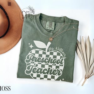 Comfort Colors® Preschool Teacher Shirt Preschool Shirt Custom Preschool Tshirt Preschool Team Personalized Teacher Pre-K Shirt 4K Shirt