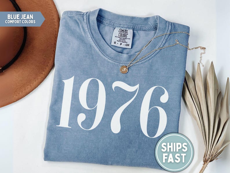 1976 Shirt, 50th Birthday Shirt, 1976 T-shirt, 1976 Birth Year Shirt, Hello Fifty Shirt, Vintage 1976 Shirt, Est 1976 Tee 1976 Birthday Gift image 2