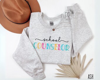 School Counselor Sweatshirt, Floral School Counselor Sweater, School Counselor Appreciation Gift for Counselor, School Counselor Crewneck