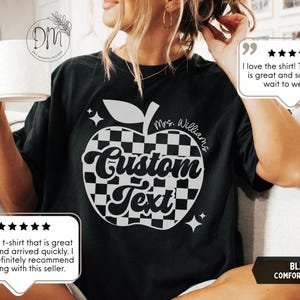 Teacher Shirt Custom Teacher T-Shirt Teacher Custom T-shirt Back to School Tshirt Teacher Crew Personalized Teacher Shirt image 6
