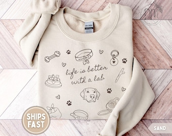 Labrador Sweatshirt Lab Mom Sweatshirt Lab Lover Gift for Labrador Mom Sweatshirt Doodle Labrador Mom Gift for Labrador Lover Gift