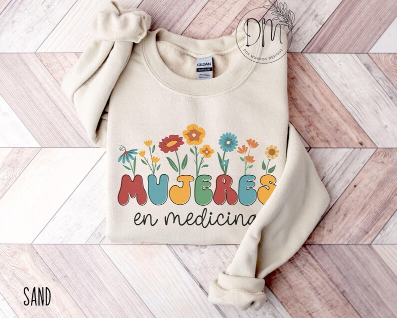 Sudadera Mujeres En Medicina, Latinas en Medicina, Sudadera Enfermera, Doctora Crewneck, Latina MD Grad Gift, Latina Nursing Grad Gift imagen 1