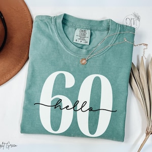 Comfort Colors 60th Birthday Shirt Hello 60 Shirt 60th Birthday Gift for 60th Birthday Shirt 1965 Shirt Chapter 60 Shirt 60th Birthday Party