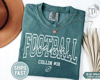 Custom Football Mom Shirt Personalized Football Mom Shirt Football Mama Shirt for Football Mom Gift for Mothers Day Football Game Day Shirt