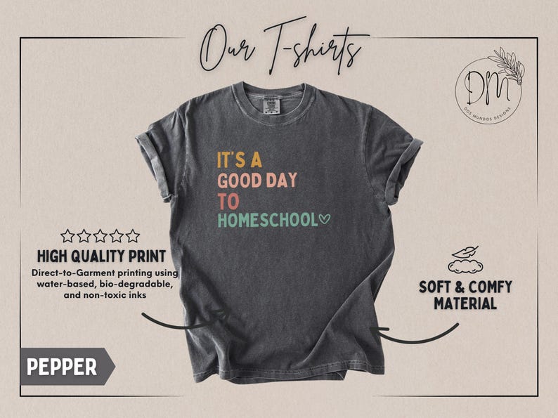 Homeschooling Shirt Homeschool Mom Shirt Good Day to Homeschool Shirt Homeschool Mom Gift for Homeschooling Mama Shirt Comfort Colors immagine 2