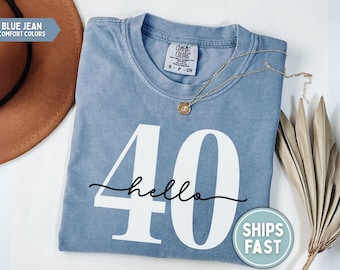 40 Birthday Shirt Hello 40 Shirt 40th Birthday Gift for 40th birthday 1986 T-shirt 40th Birthday Tee Hello 40 T-Shirt Chapter 40 Tshirt