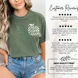 Comfort Colors® Teacher Shirt Custom Teacher T-Shirt Teacher Custom T-shirt Back to School Tshirt Teacher Crew Personalized Teacher Shirt image 3