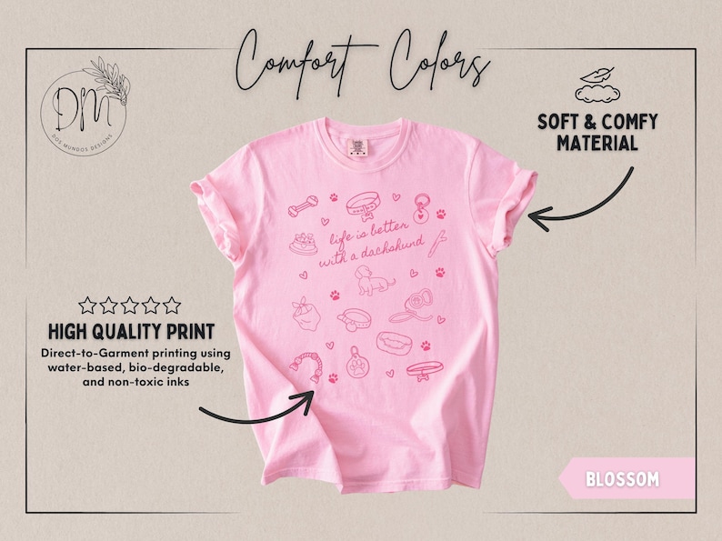 Dachshund Shirt Dachshund Mom Shirt Dachshund Lover Gift for Weenie Mom Shirt Weiner Dog Shirt Dachshund Comfort Colors Shirt Doxie Shirt image 2