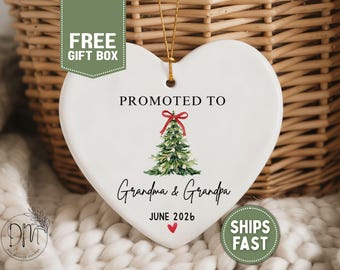 Promoted to Auntie Ornament Pregnancy Announcement Ornament New Grandparents Christmas Gift New Baby Announcement Grandma Ornament