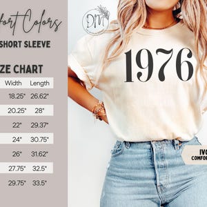 1976 Shirt, 50th Birthday Shirt, 1976 T-shirt, 1976 Birth Year Shirt, Hello Fifty Shirt, Vintage 1976 Shirt, Est 1976 Tee 1976 Birthday Gift image 7
