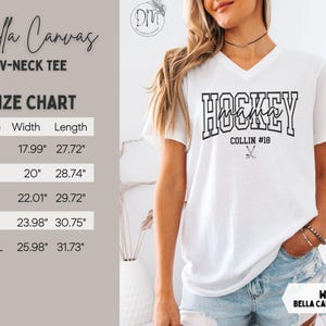 Custom Hockey Mom Shirt Personalized Hockey Mom Shirt Hockey Mom Gift for Hockey Mom Mothers Day Gift Hockey Mama Shirt Hockey Game Day tee image 9