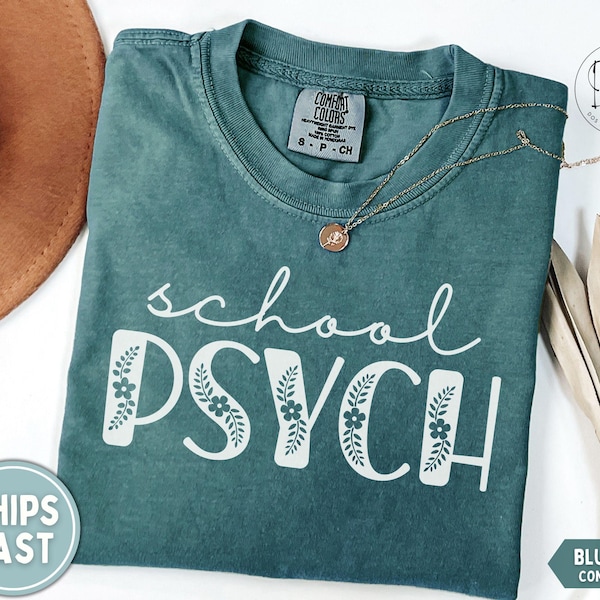 Camiseta de psicólogo escolar, camiseta floral de psicólogo escolar, regalo de psicólogo escolar, regalo para graduado de psicología, regalo para psicólogo escolar, taza de regreso a clases