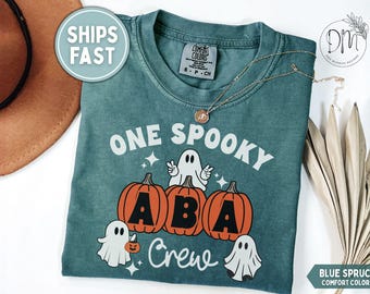 Halloween ABA Crew Shirt ABA Halloween Shirt One Spooky ABA Crew Tshirt Applied Behavior Analysis Halloween Tshirt Aba Crew Pumpkin Shirt