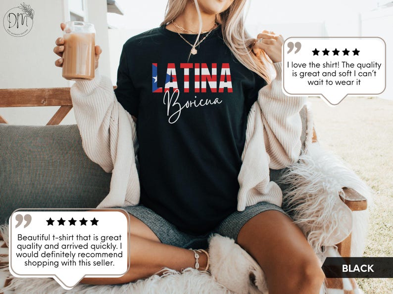 Boricua Shirt, Latina Shirt, Boricua AF, Gift for Puertorriqueña, Puerto Rico, Poderosa Shirt, Latina Feminist, Wepa Shirt Puerto Rican Gif afbeelding 4