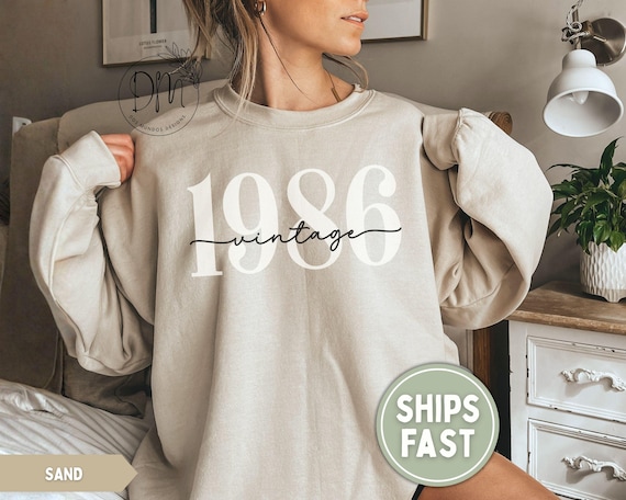 1986 Sweatshirt 40th Birthday Sweatshirt 40th Birthday Gift for 40th birthday Sweater Vintage 1986 Sweatshirt Established 1986 Sweater