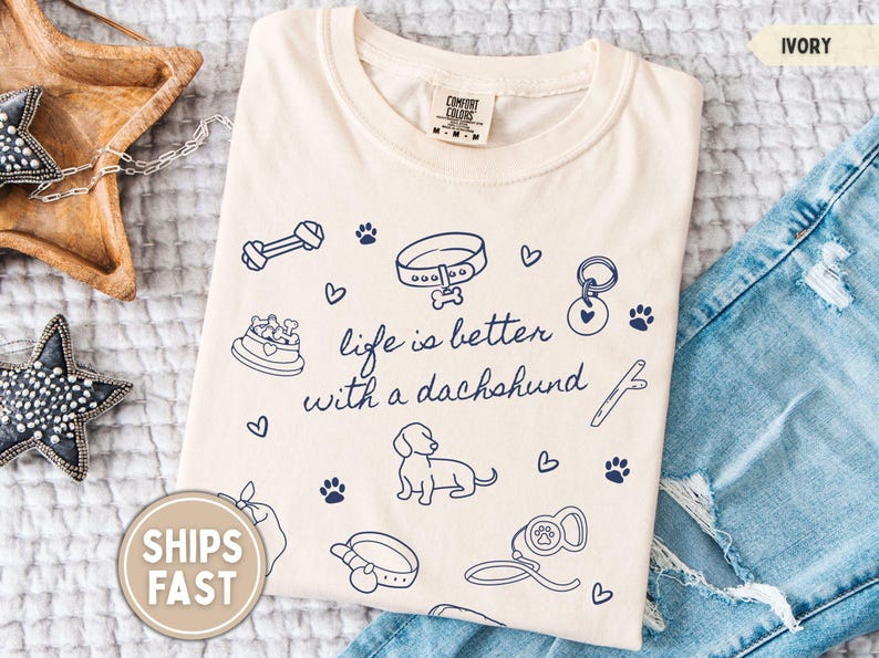 Dachshund Shirt Dachshund Mom Shirt Dachshund Lover Gift for Weenie Mom Shirt Weiner Dog Shirt Dachshund Comfort Colors Shirt Doxie Shirt image 1