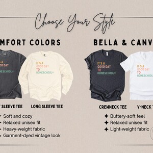 Homeschooling Shirt Homeschool Mom Shirt Good Day to Homeschool Shirt Homeschool Mom Gift for Homeschooling Mama Shirt Comfort Colors immagine 4