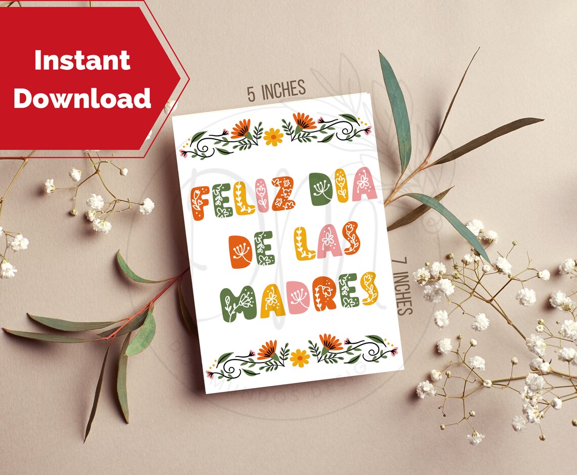 PRINTABLE Feliz Día De Las Madres Card IMPRIMIBLE Tarjeta Dia - Etsy Canada