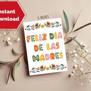 PRINTABLE Feliz Día De Las Madres Card IMPRIMIBLE Tarjeta Dia - Etsy