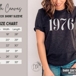 1976 Shirt, 50th Birthday Shirt, 1976 T-shirt, 1976 Birth Year Shirt, Hello Fifty Shirt, Vintage 1976 Shirt, Est 1976 Tee 1976 Birthday Gift image 8