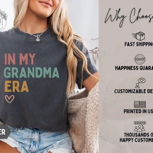 Camiseta de abuela. Camiseta de la era de mi abuela. Camiseta de abuela. Regalo de abuela para abuela. Regalo del Día de la Madre. La mejor camiseta de abuela. Camiseta de abuela. imagen 7