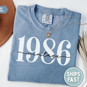 1986 Shirt Vintage 1986 T-shirt 40th Birthday Shirt 40th Birthday Gift for 40th birthday 1986 Tee 1986 Birthday Tee Established 1986 Shirt image 1