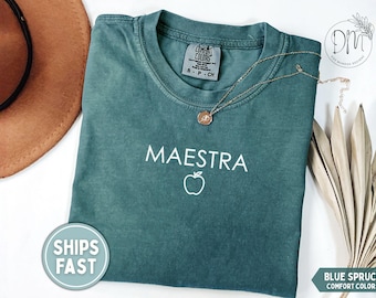 Maestra Shirt Maestra Tshirt Spanish Teacher Shirt for Spanish Teacher Appreciation Gift for Maestra Bilingual Teacher Shirt