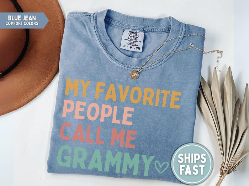 Grammy Shirt My Favorite People Call Me Grammy Shirt Grammy Gift for Grammy Mothers Day Gift Best Grammy Shirt Grammy T-Shirt image 3