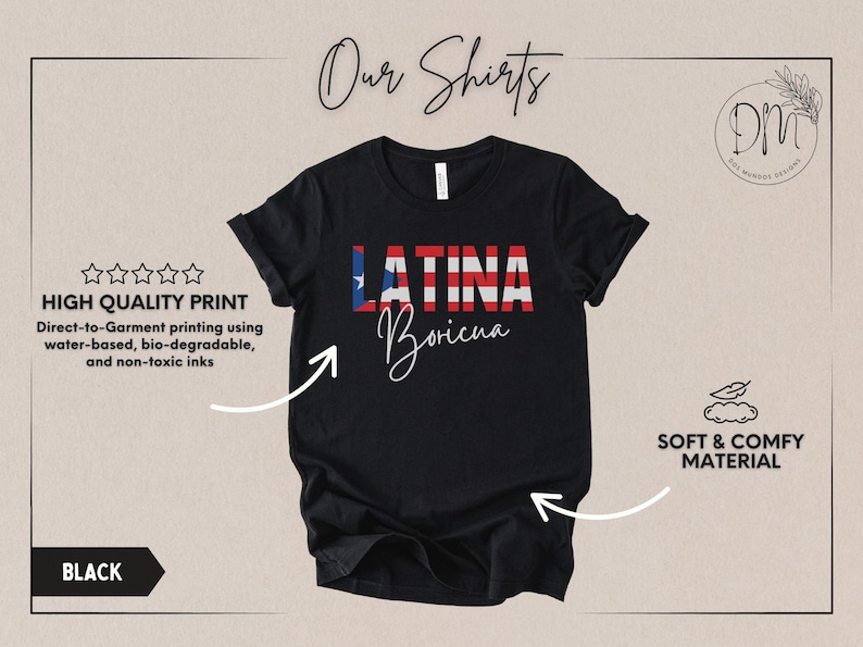 Boricua Shirt, Latina Shirt, Boricua AF, Gift for Puertorriqueña, Puerto Rico, Poderosa Shirt, Latina Feminist, Wepa Shirt Puerto Rican Gif afbeelding 2